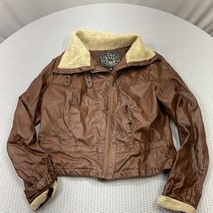 Kiss Brown Jacket with Cream Shearling